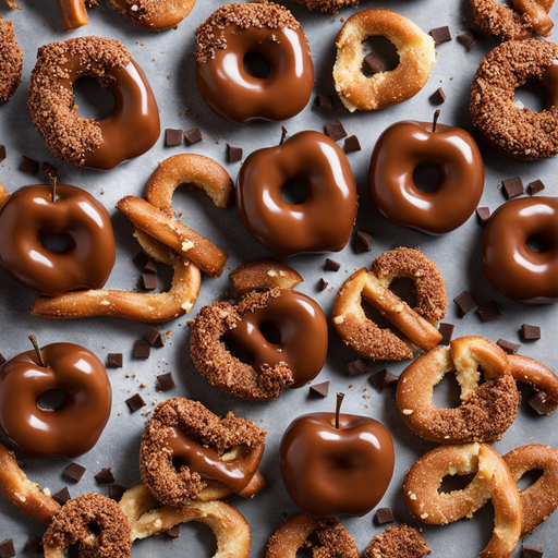 Crispy Chocolate Pretzel Apples