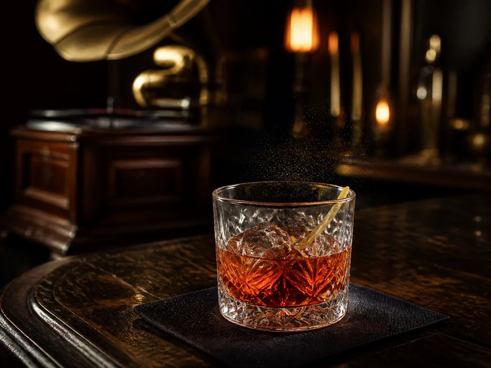 Büyük Buz Üzerinde Konyak–Rye Sazerac Yorumu