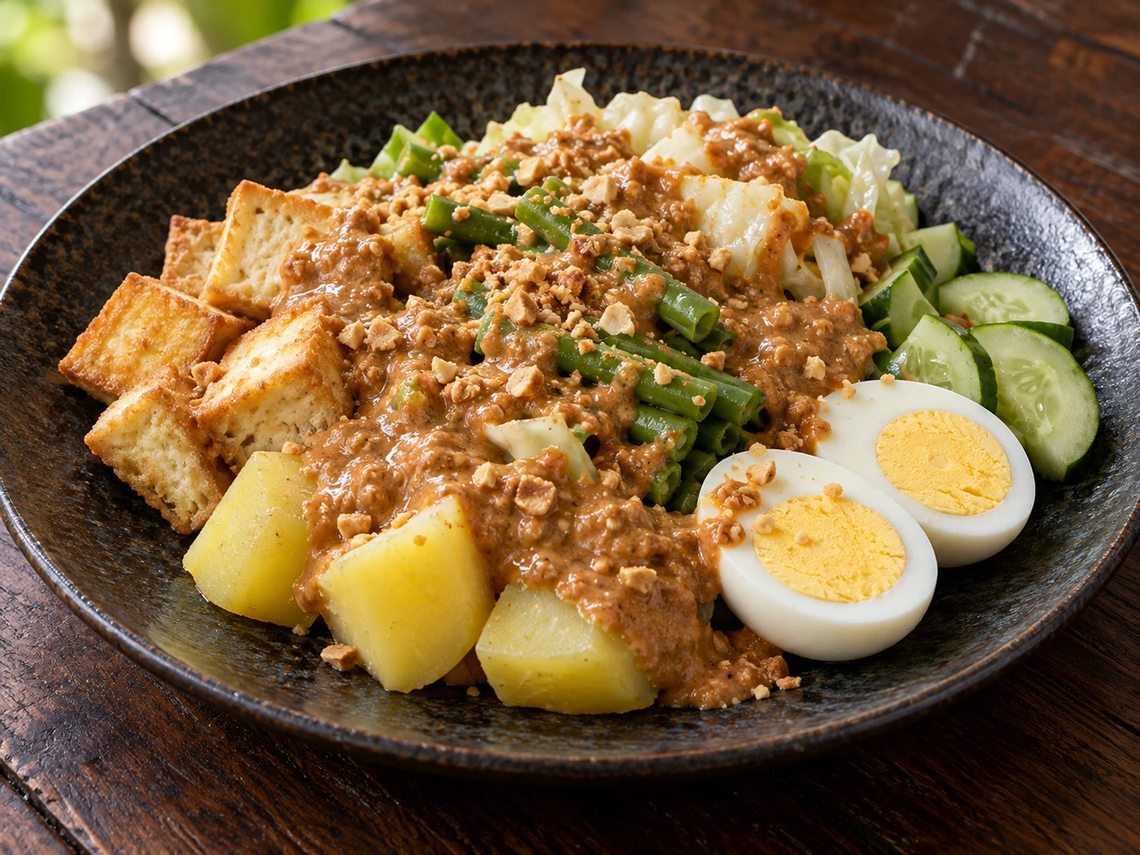 Endonezya Usulü Fıstık Soslu Sebze ve Tofu — Gado-Gado