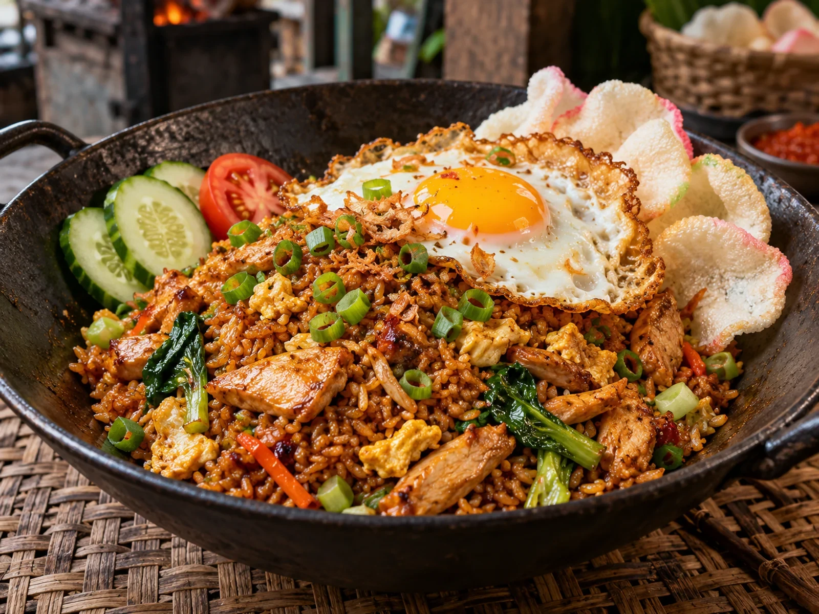 Endonezya Usulü Tavuklu Nasi Goreng