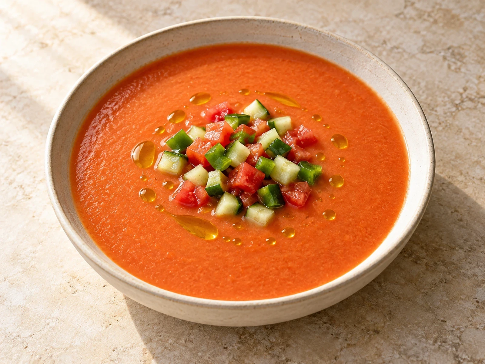 Endülüs Usulü Soğuk Domates Çorbası — Gazpacho