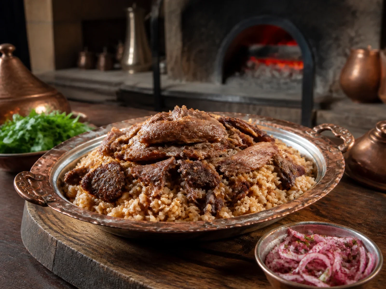 Ev Fırınında Bulgur Pilavlı Kars Kaz Çekmesi