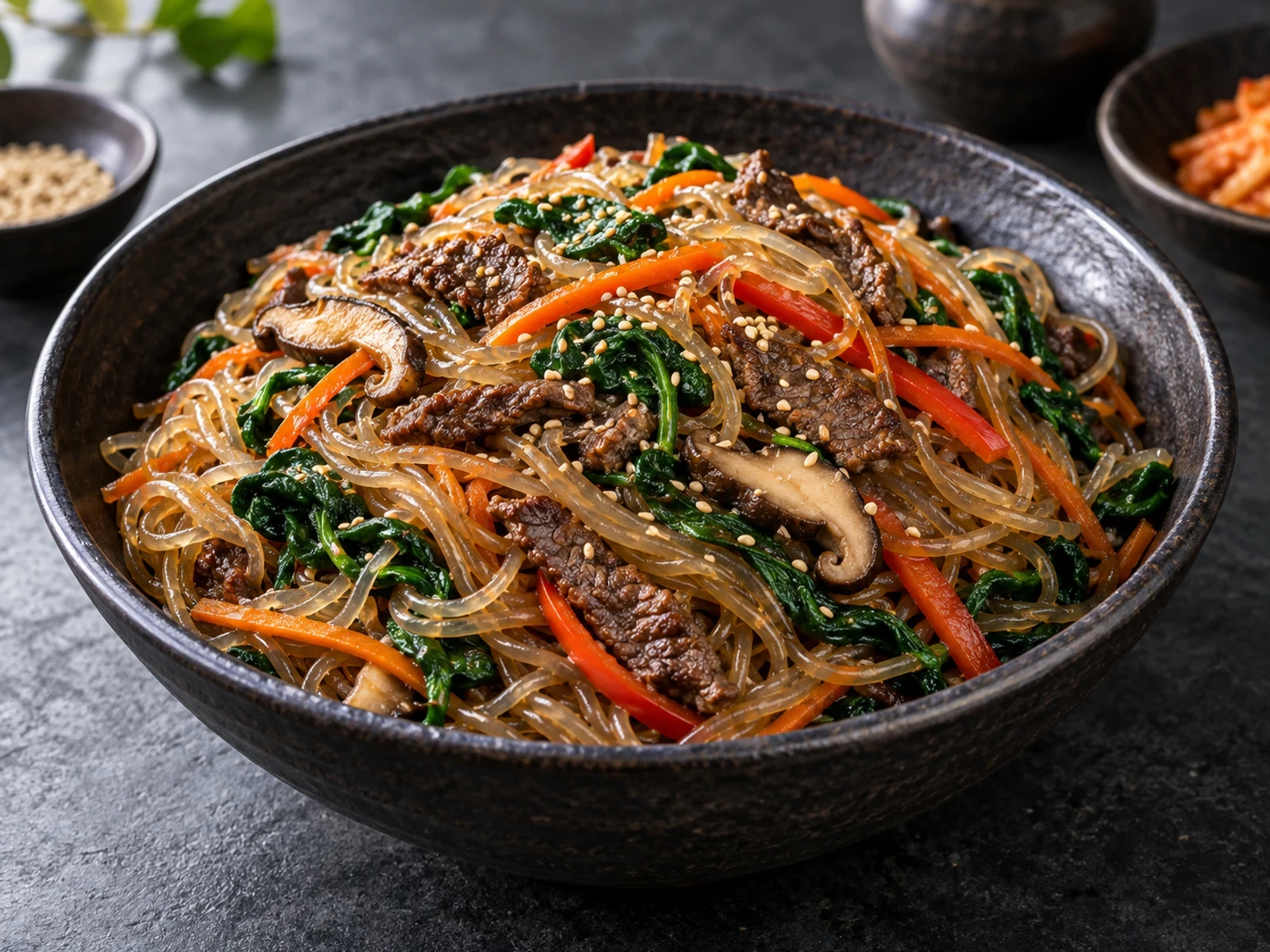 Glutensiz Dana Etli Kore Japchae