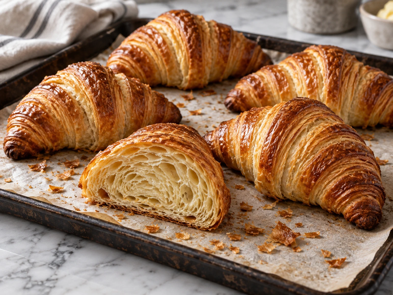 Glutensiz Lamine Tereyağlı Kruvasan