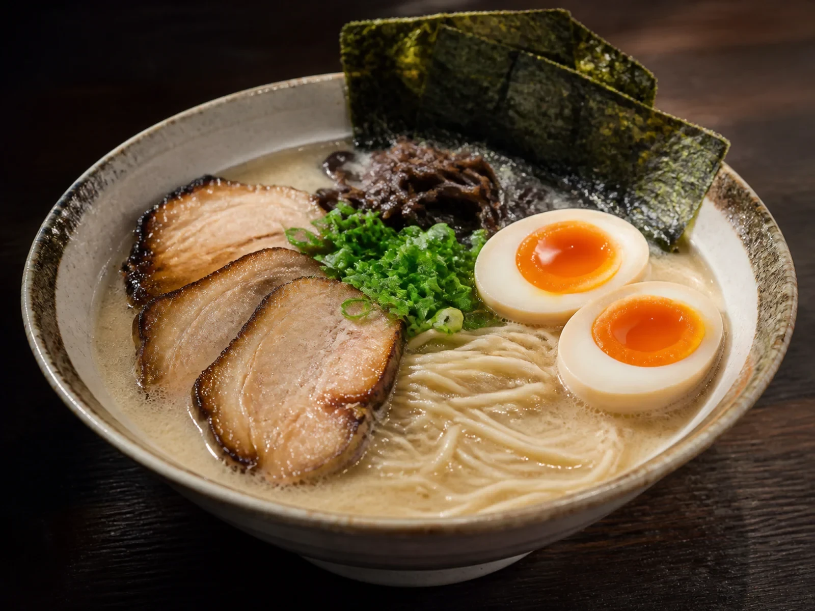 Hakata Usulü Uzun Kaynatma Tonkotsu Ramen