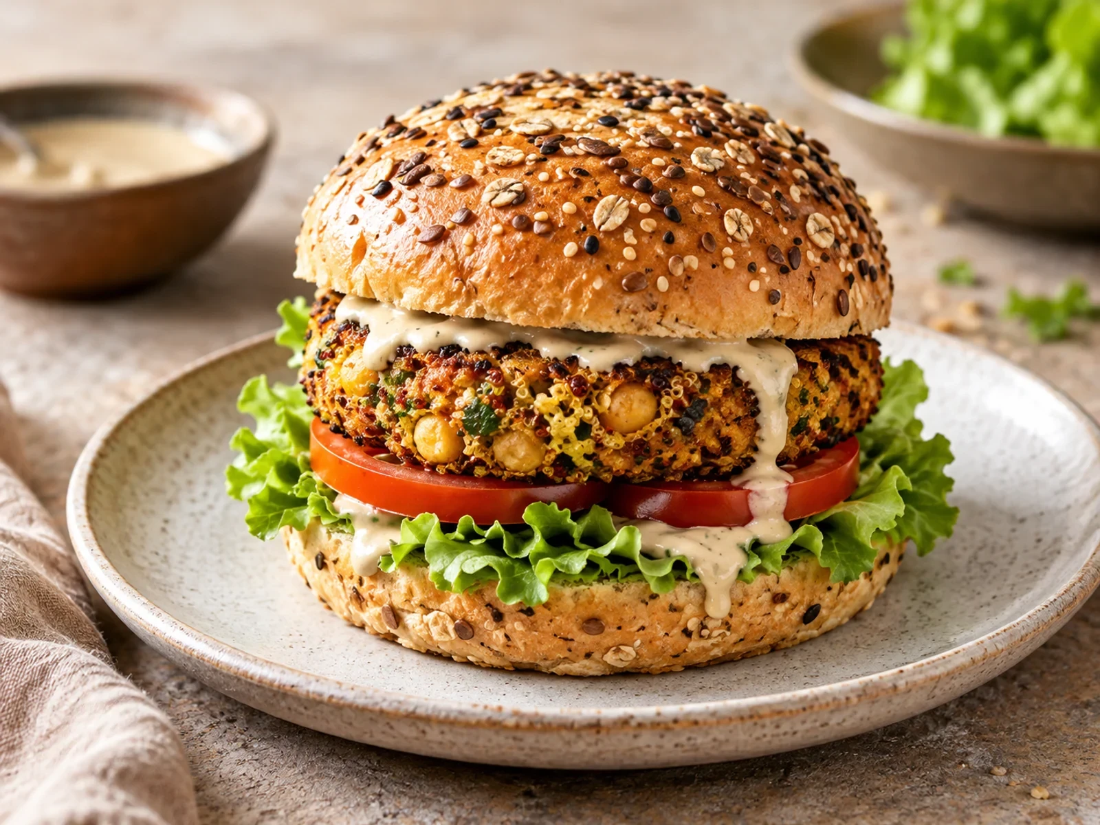 Kinoalı Vegan Falafel Burger