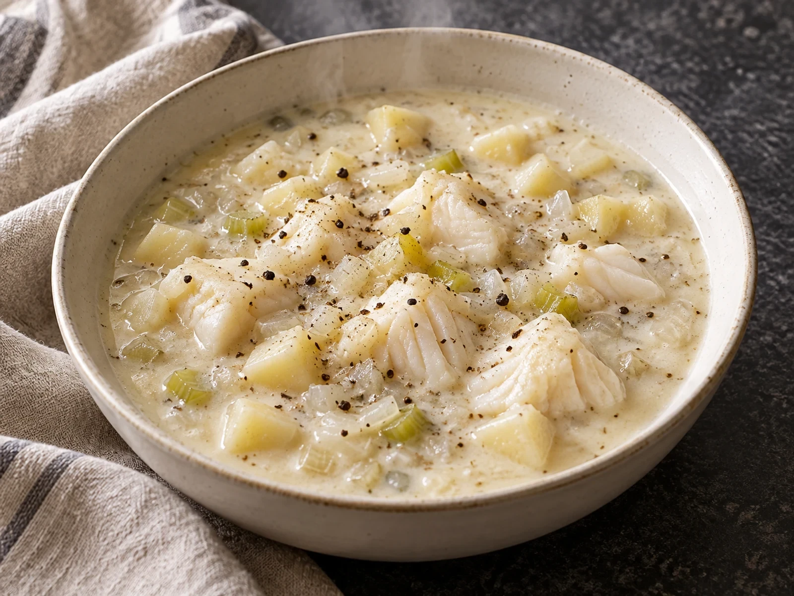 Kremalı Patatesli Morina Chowder