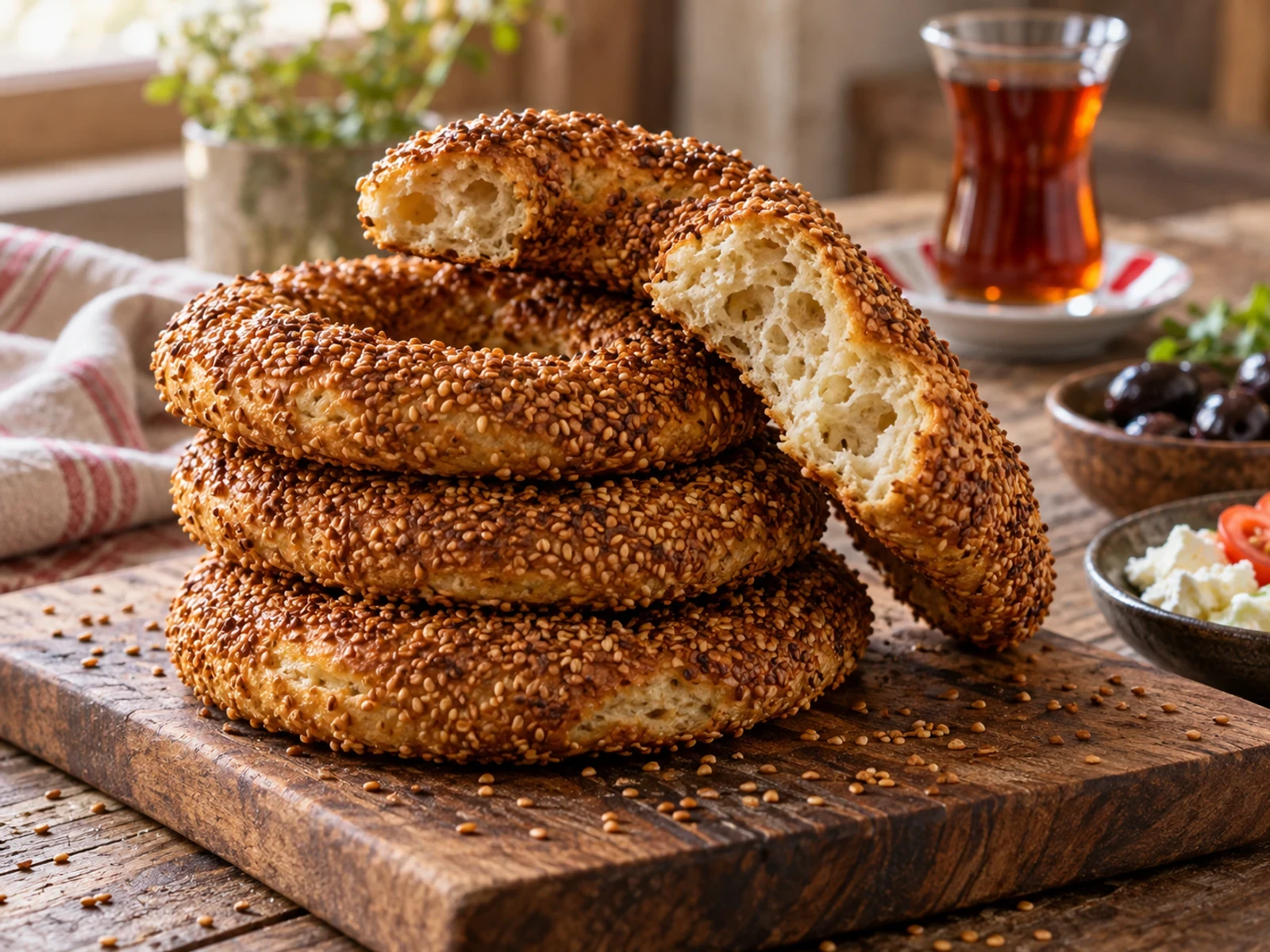 Manyok Unlu Susamlı Glutensiz Simit