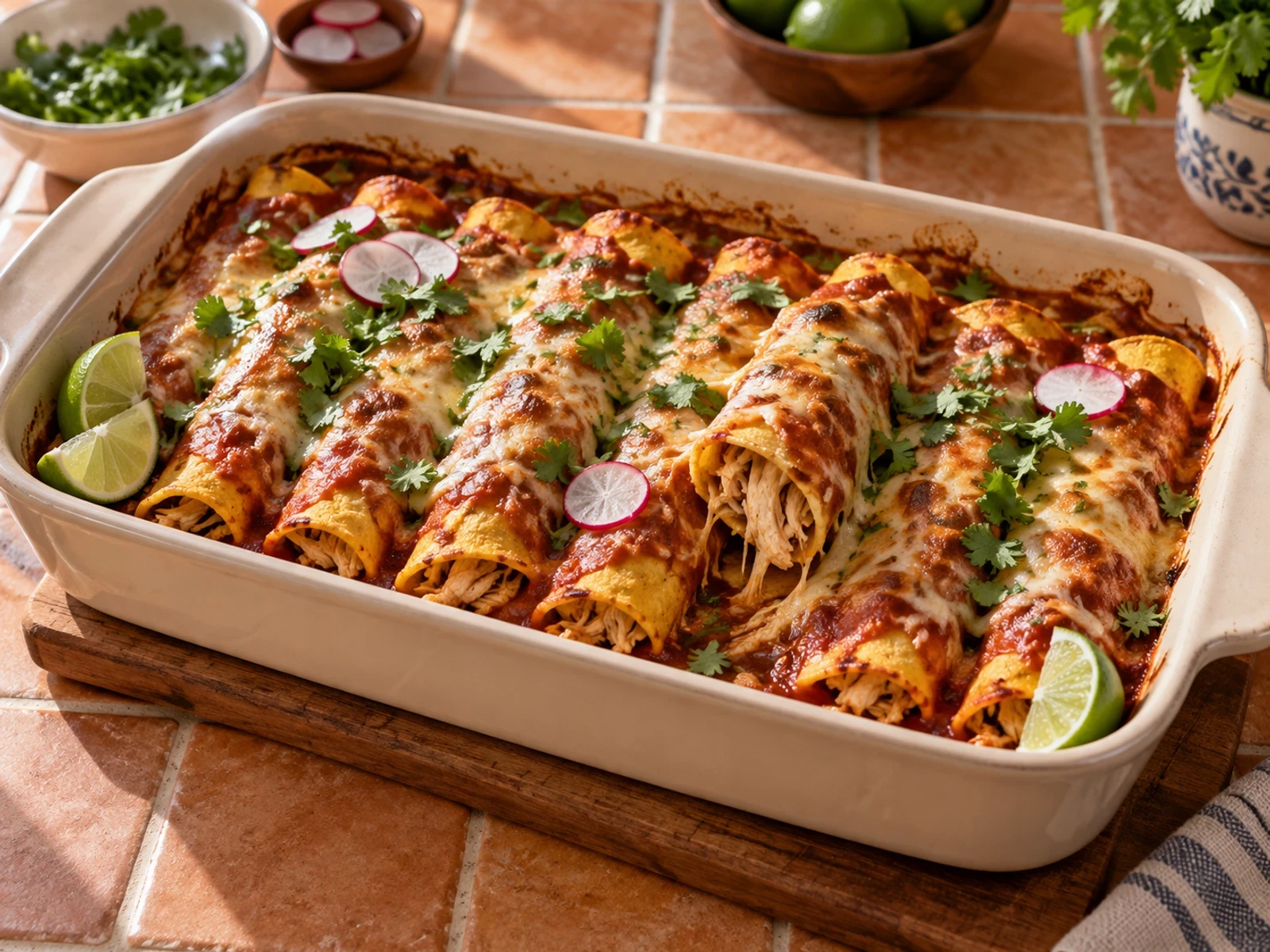 Mısır Tortillalı Fırın Tavuk Enchilada