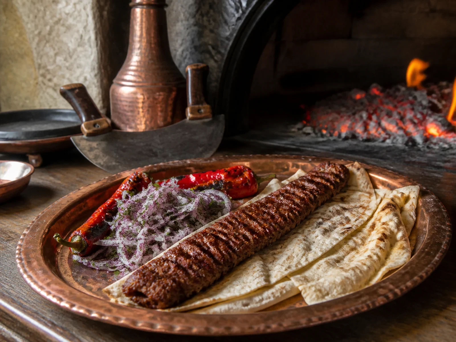 Evde Orijinal Adana Kebabı & Közlenmiş Garnitür