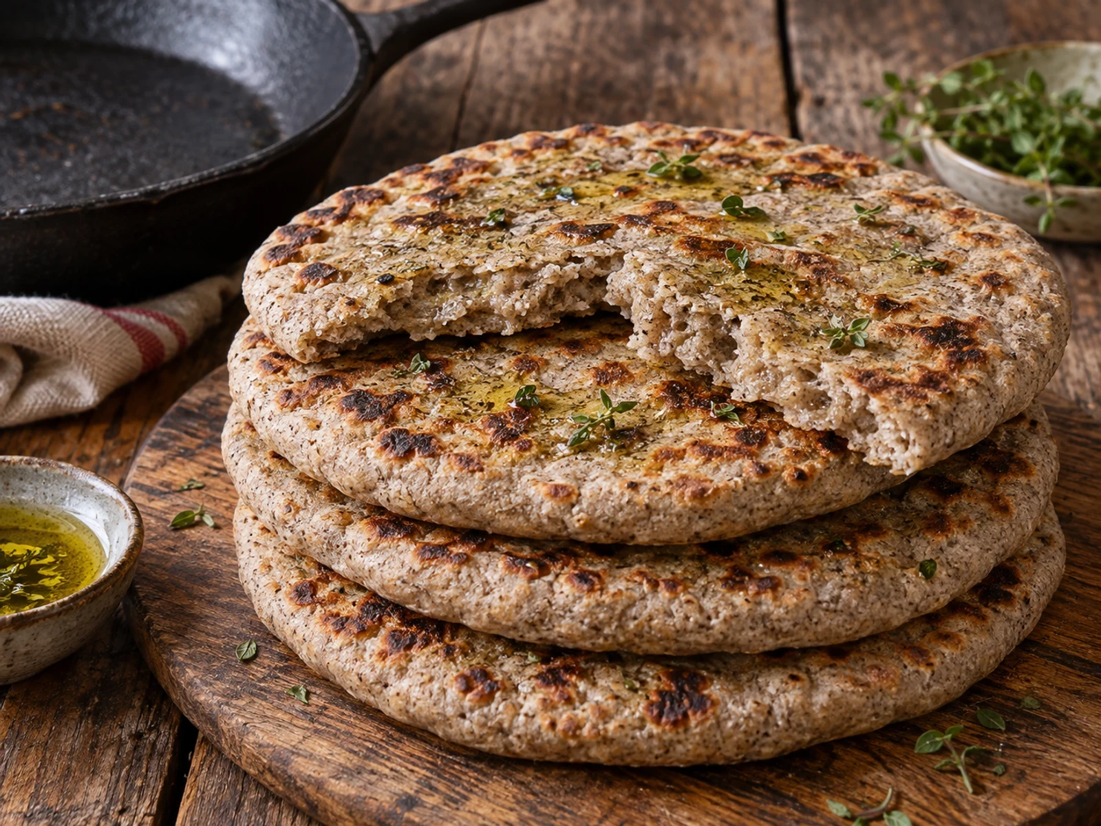 Psylliumlu Karabuğday Bazlama