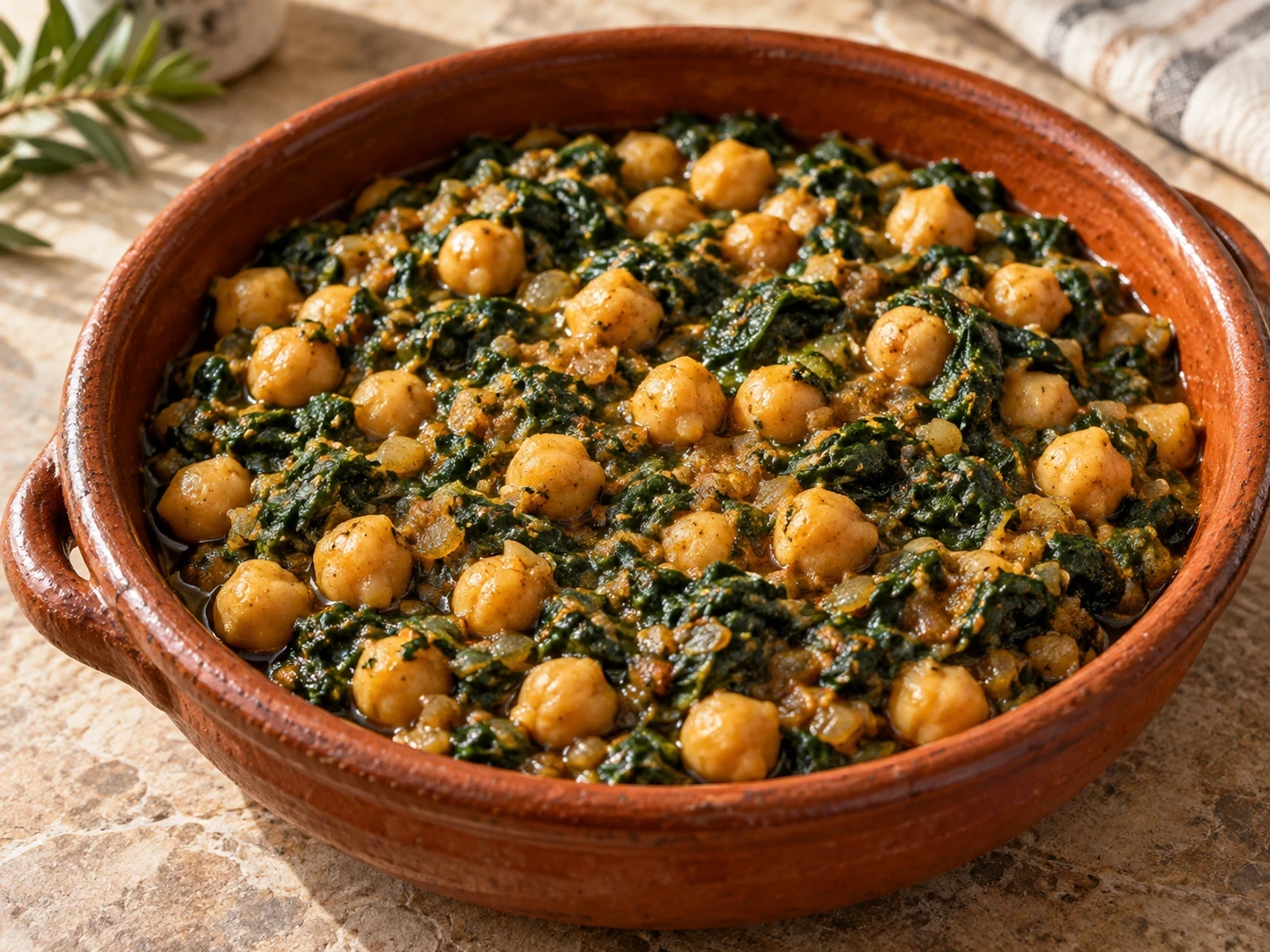 Sevilla Usulü Ispanaklı Nohut — Espinacas con Garbanzos