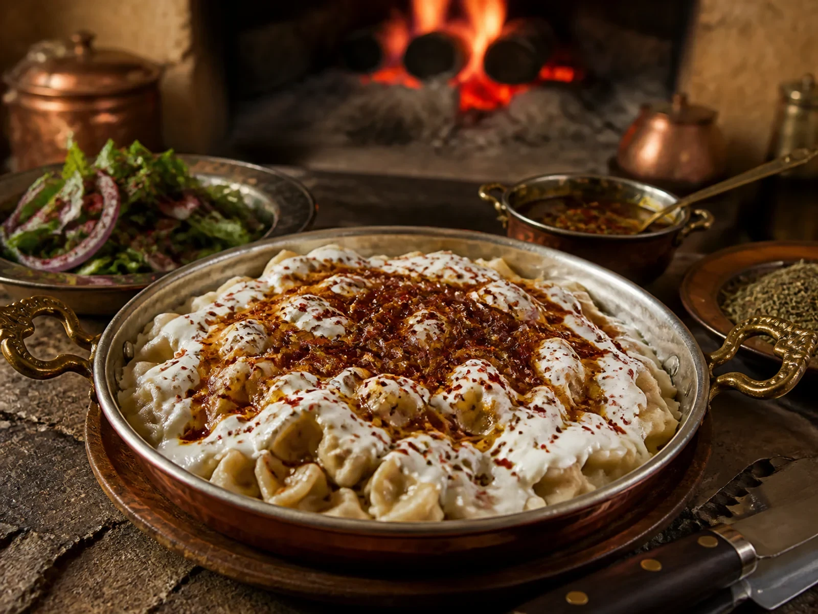 Soğanlı Tereyağlı Sarımsaklı Yoğurtlu Kars Hangeli