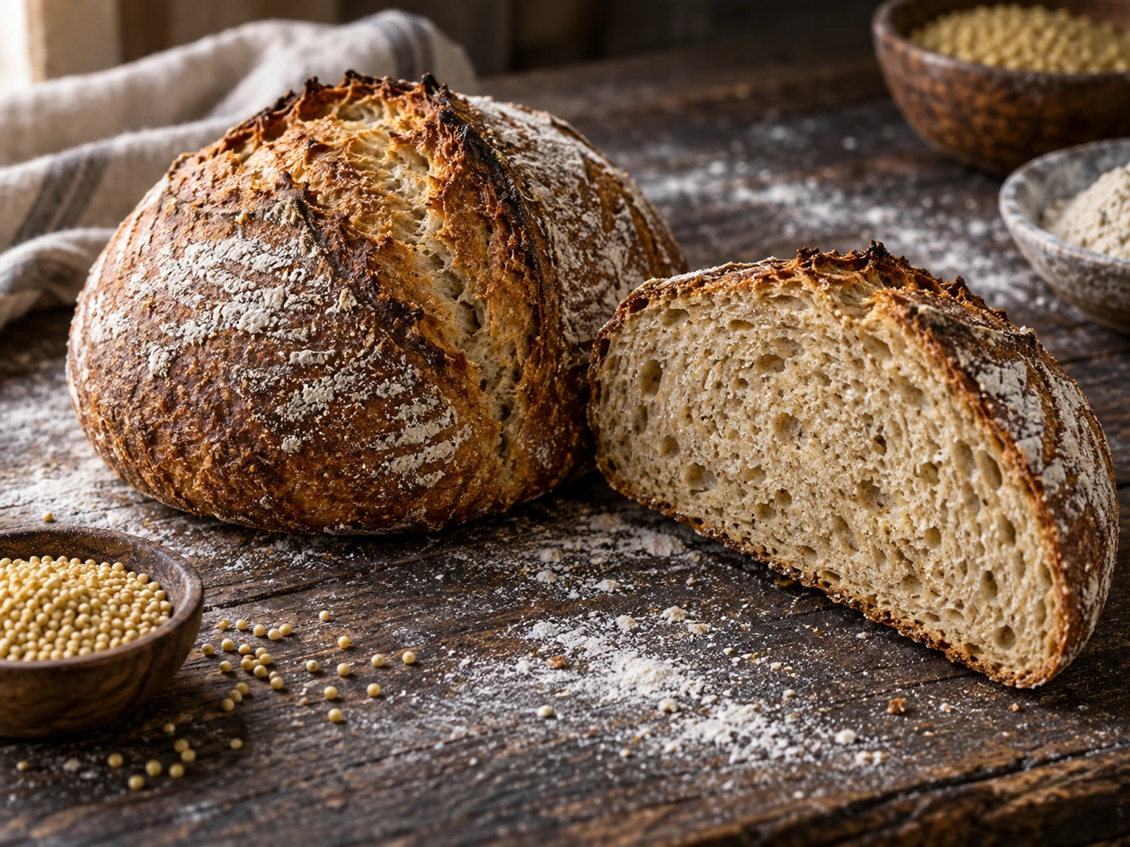 Sorgum ve Darı Unlu Glutensiz Ekşi Maya Ekmeği