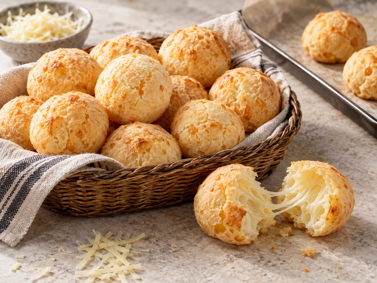 Tapiokalı Brezilya Peynir Ekmeği (Pão de Queijo)
