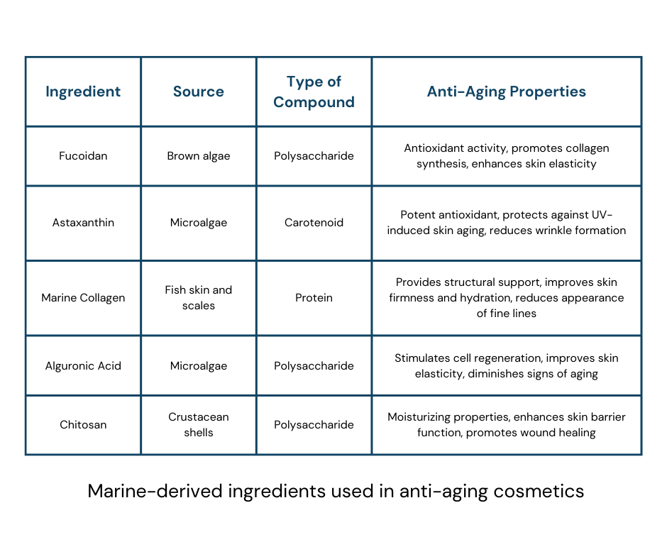 Marine Anti aging ingredients