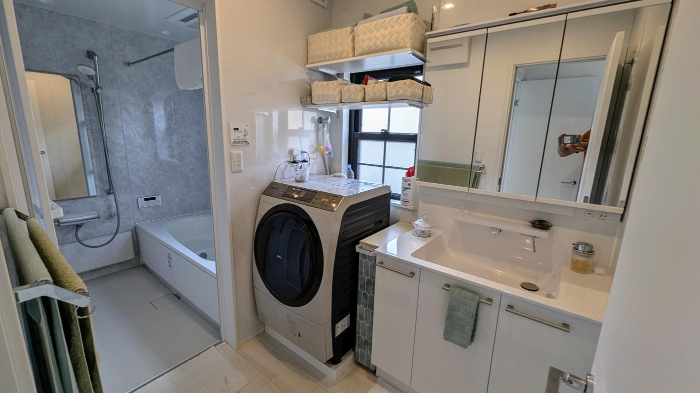 Bath Laundry Vanity Area