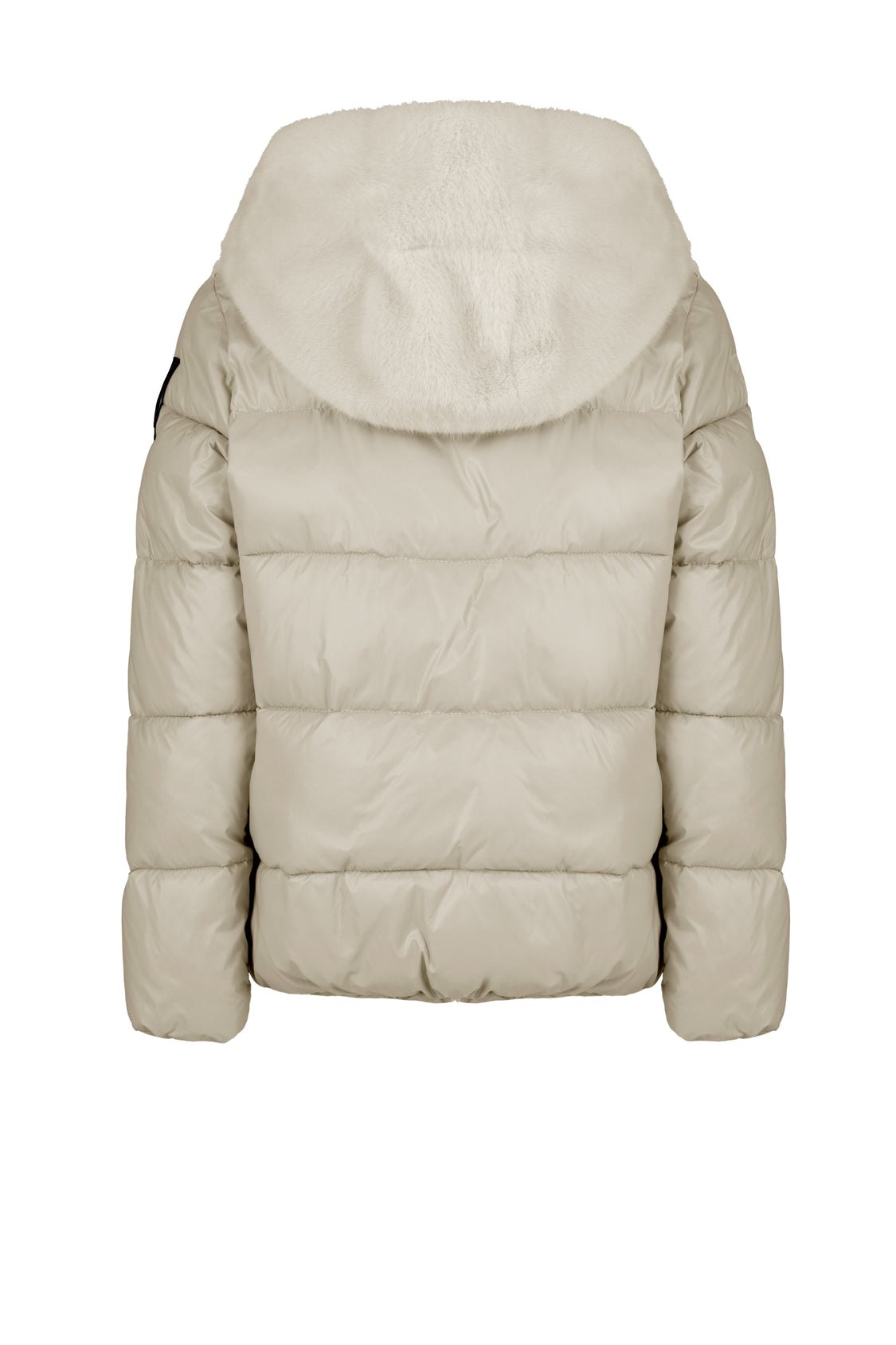 Giacca da bambina bimaterica con cappuccio - Image 3