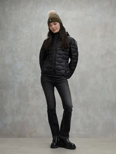 Piumino ad onde camelia - Image 2