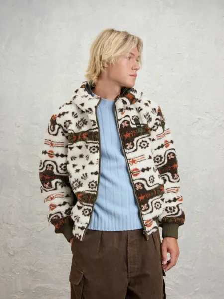 Bomber reversibile in nylon e pile Beecher
