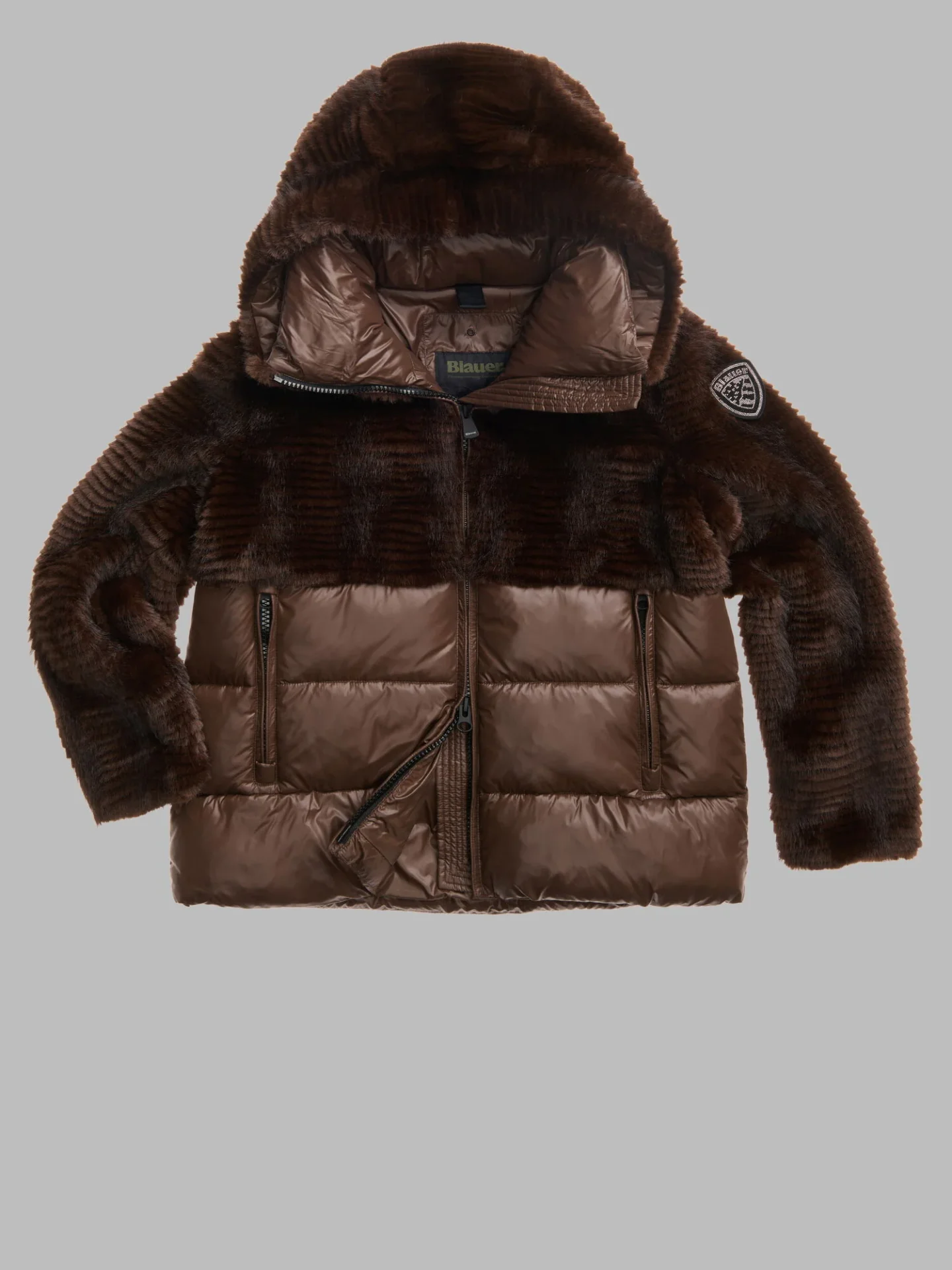 Giubbotto in ecopelliccia e nylon Fanevil - Immagine 2