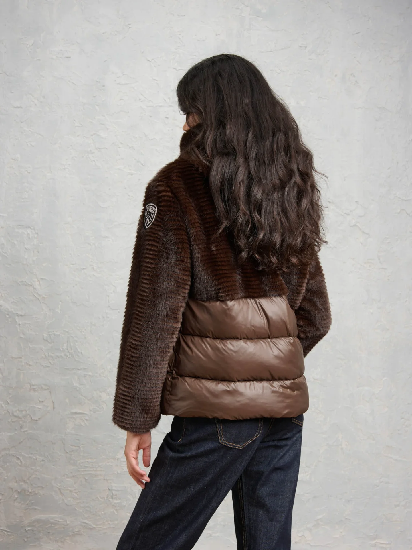 Giubbotto in ecopelliccia e nylon Fanevil - Immagine 4