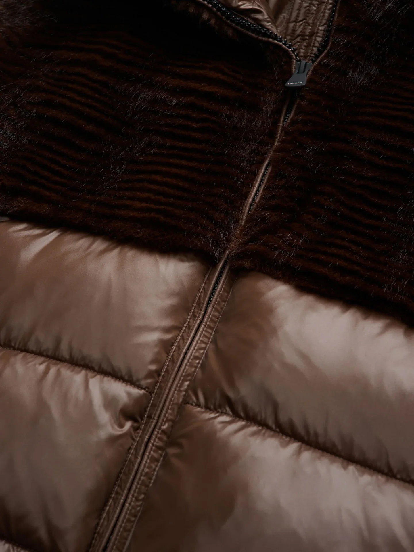 Giubbotto in ecopelliccia e nylon Fanevil - Immagine 5