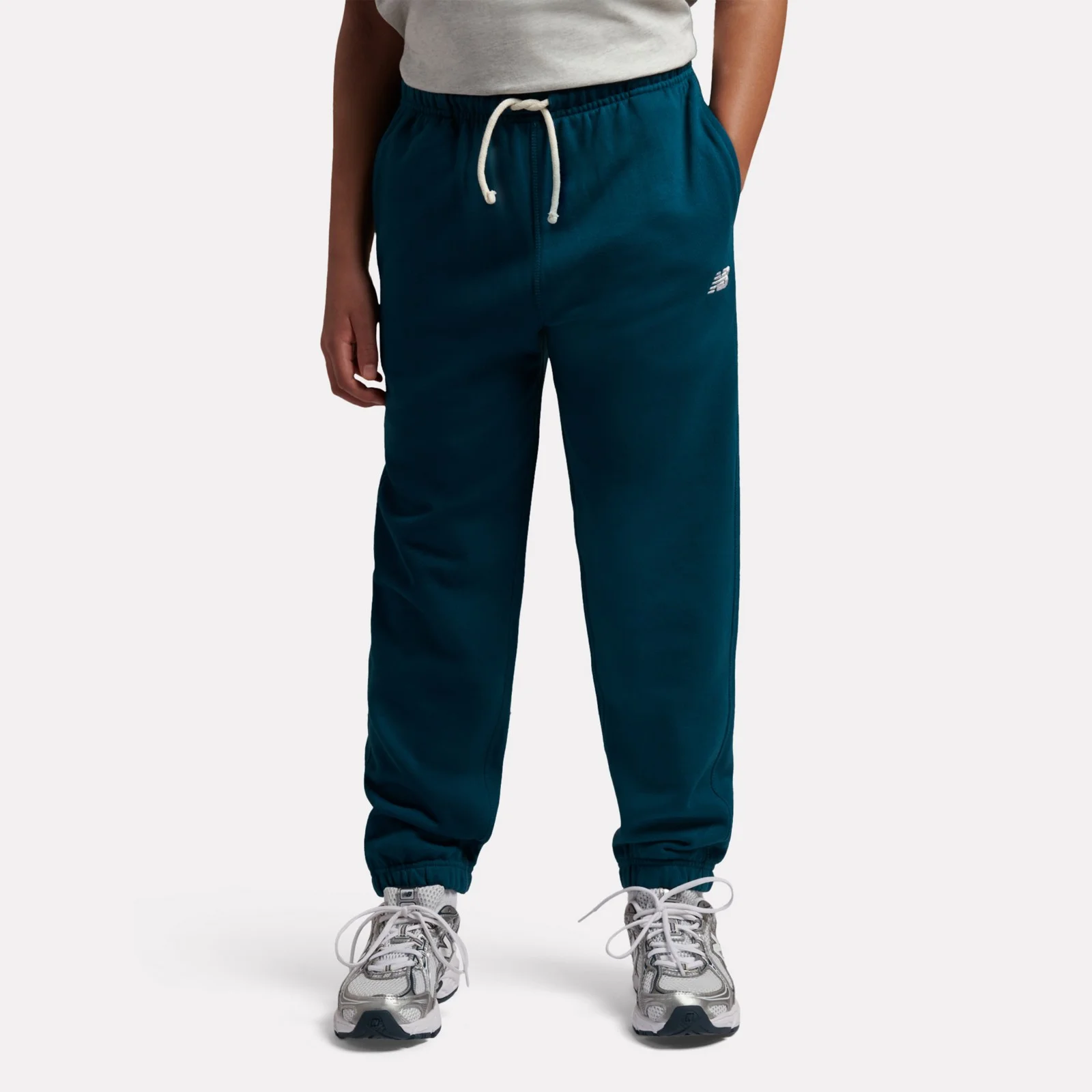 Pantalone jogger in french terry con logo - Immagine 5