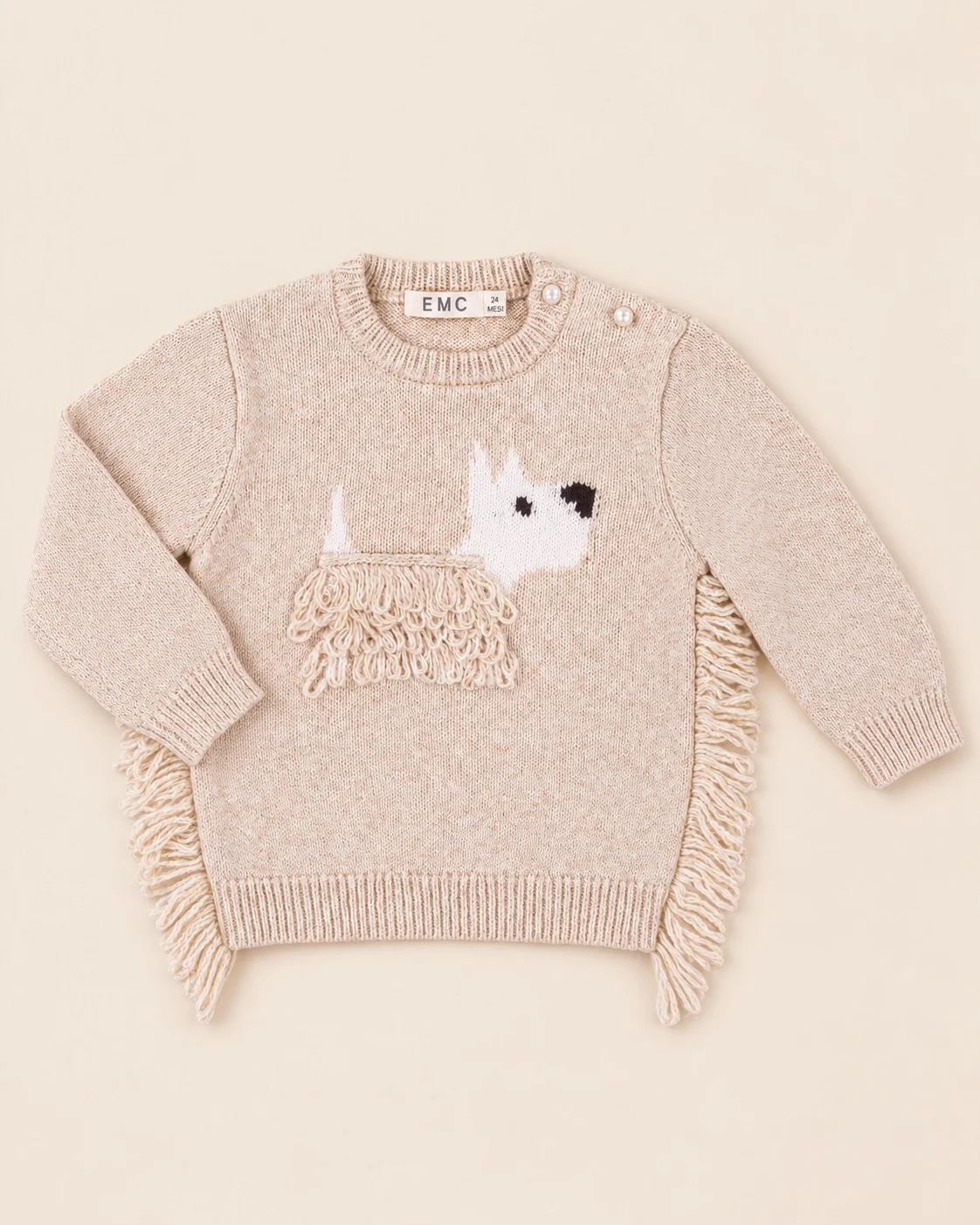 Maglione girocollo con cagnolino - Immagine 1