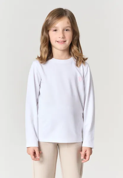 T-shirt a maniche lunghe in cotone elasticizzato