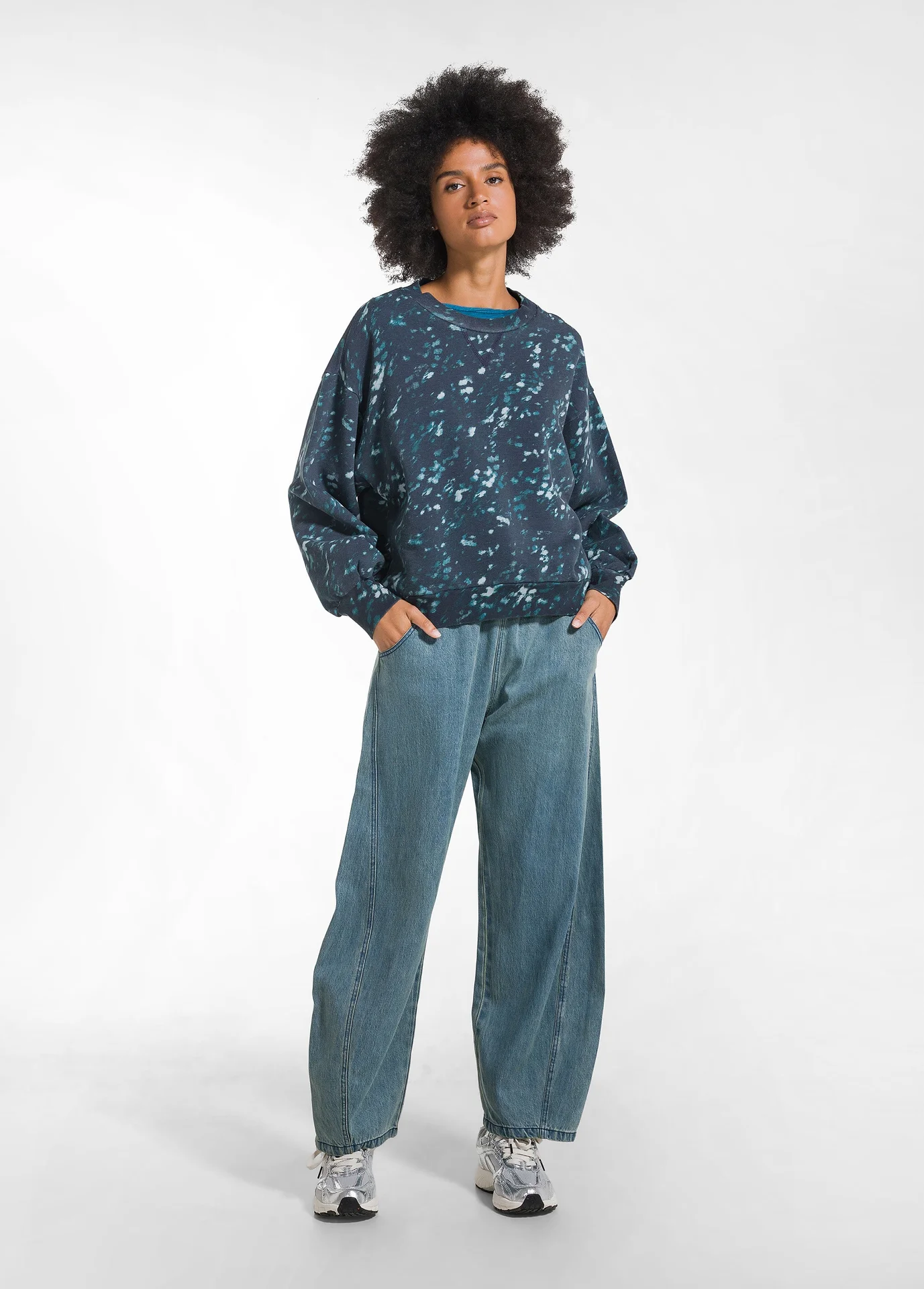 Pantalone balloon in denim di lyocell - Immagine 1