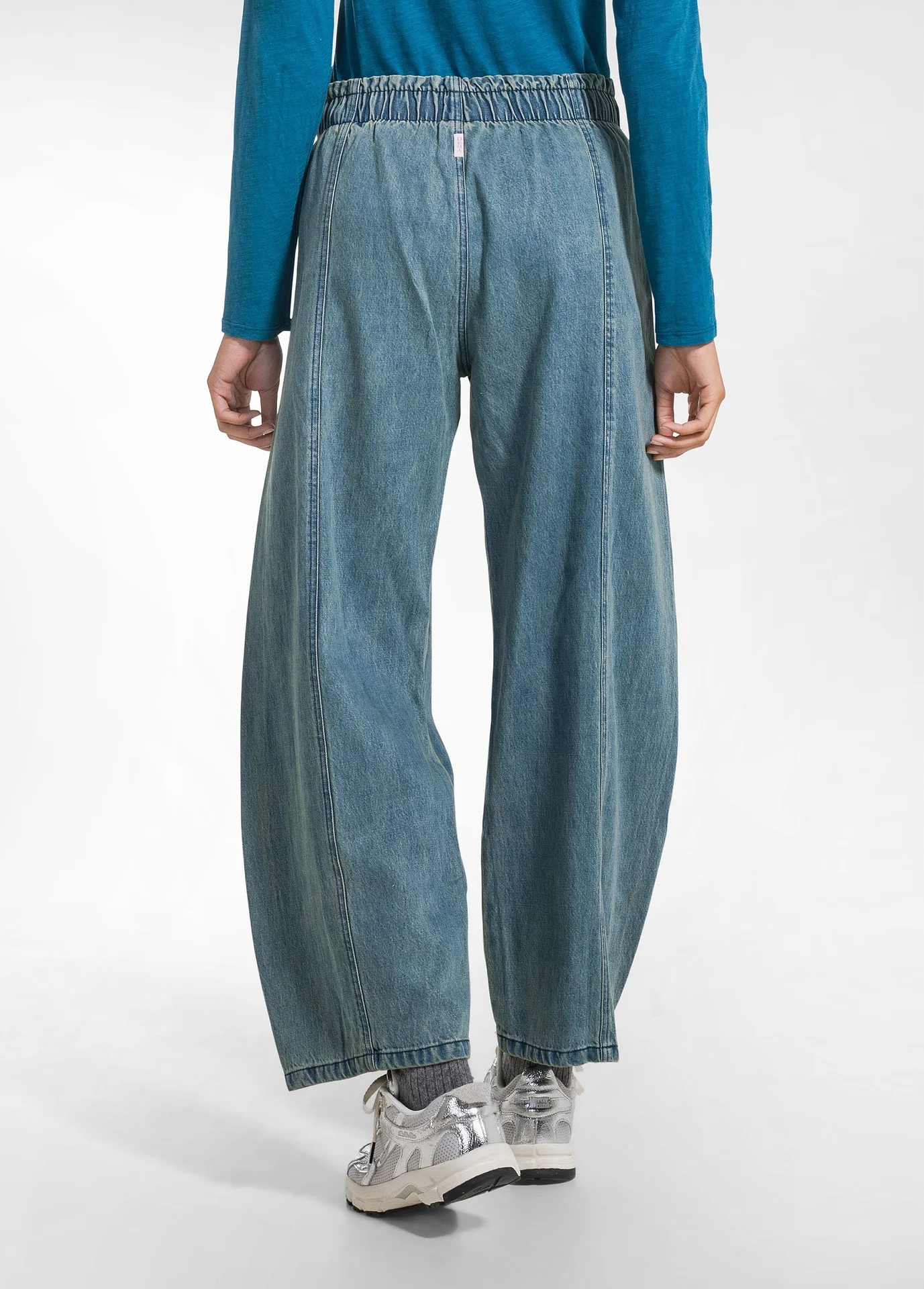 Pantalone balloon in denim di lyocell - Immagine 3