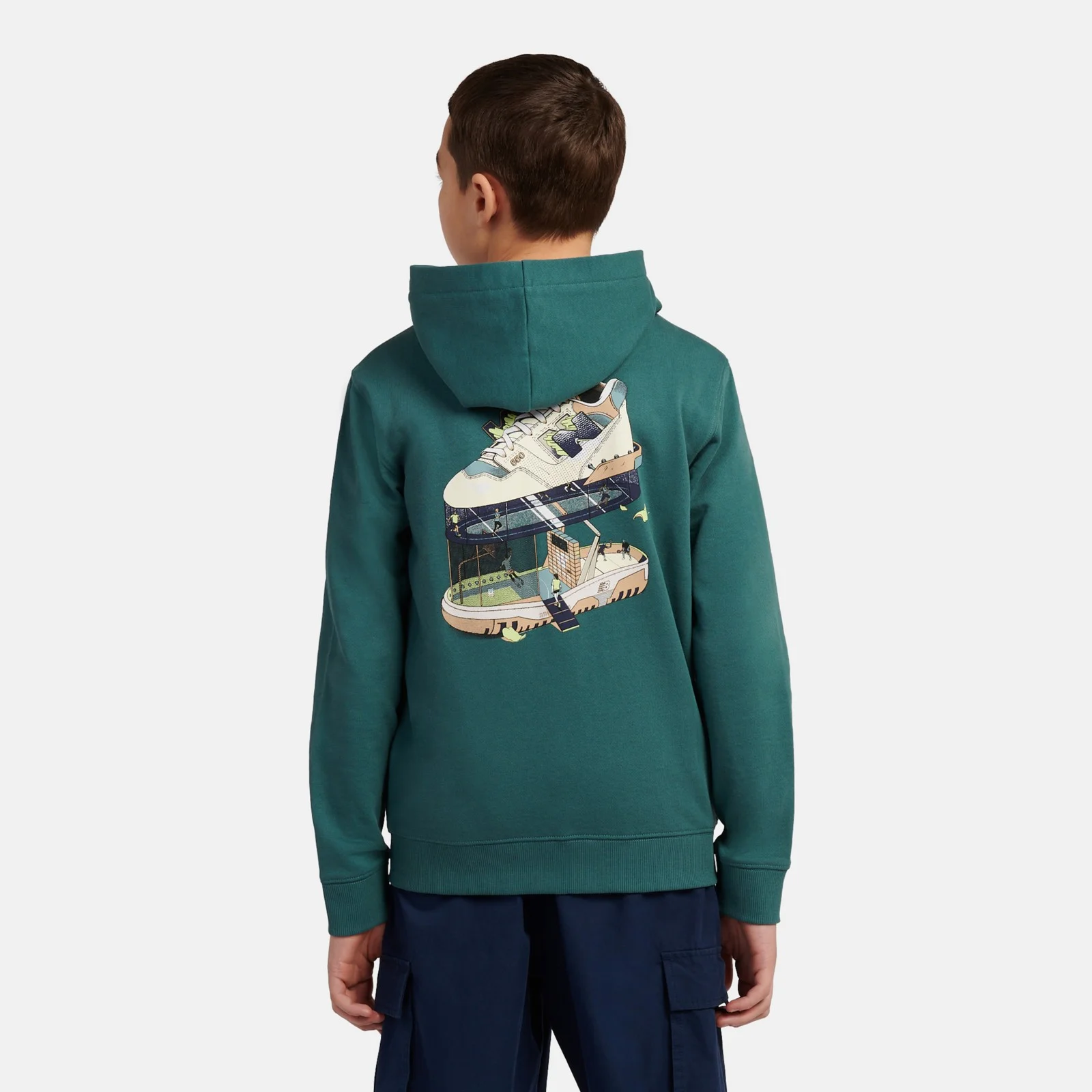 Felpa con cappuccio e zip con grafica - Immagine 6