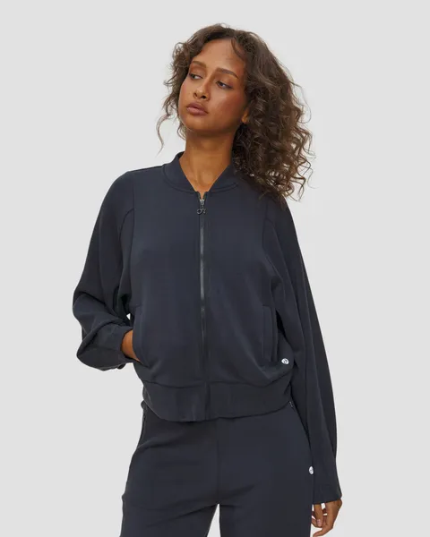 Bomber con zip in modal soft touch