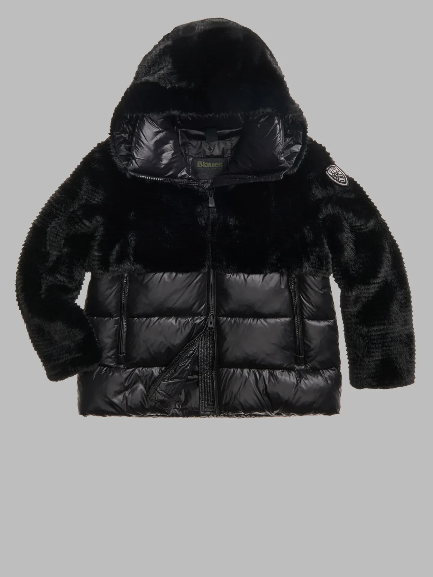 Giubbotto in ecopelliccia e nylon Fanevil - Immagine 2