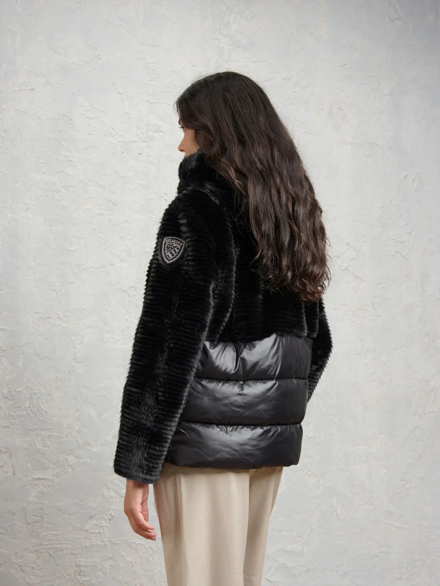 Giubbotto in ecopelliccia e nylon Fanevil - Immagine 4