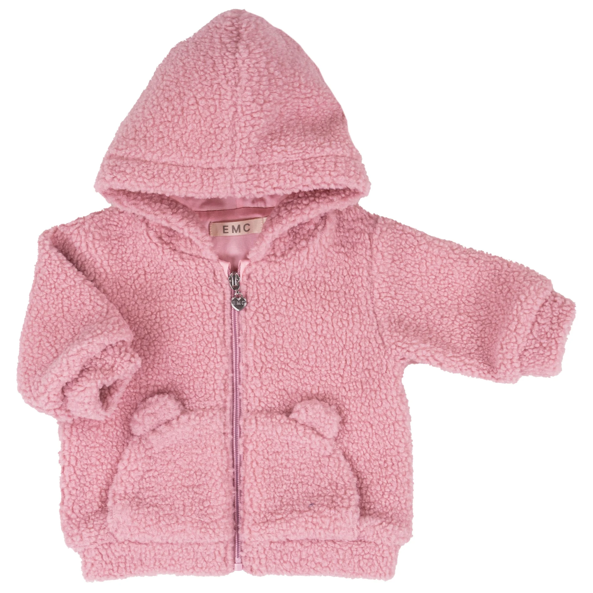Giacca in teddy con cappuccio e orecchie - Image 1