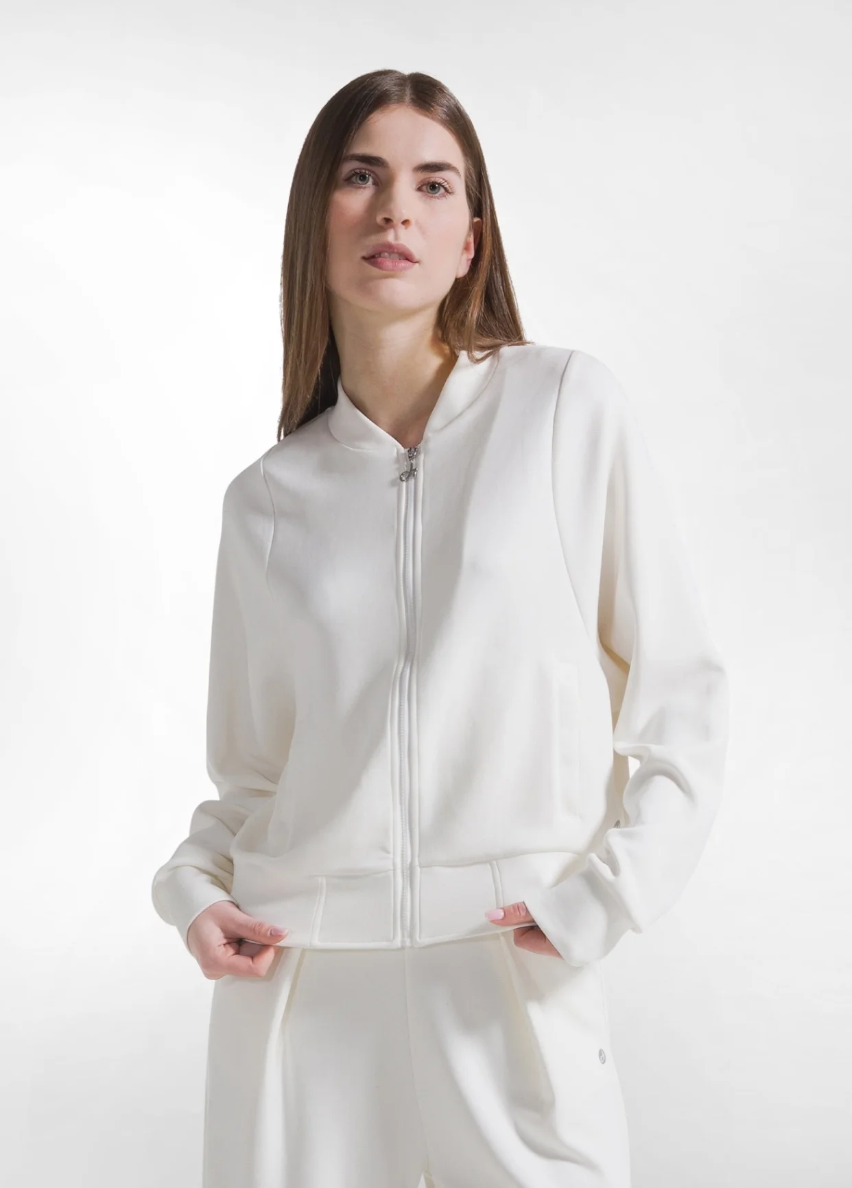 BOMBER FULL ZIP IN MODAL SOFT TOUCH - Image 1