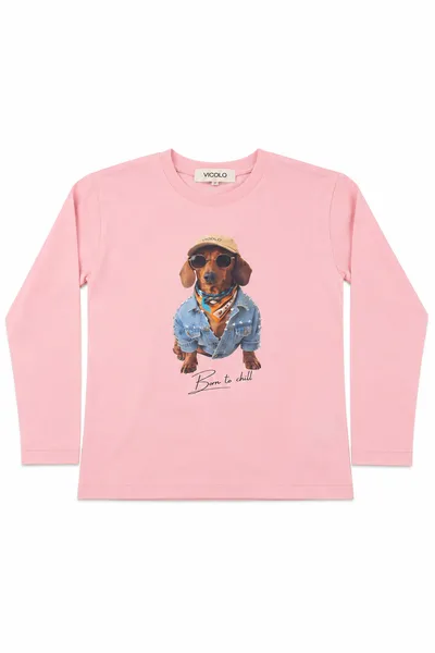 T-shirt con bassotto
