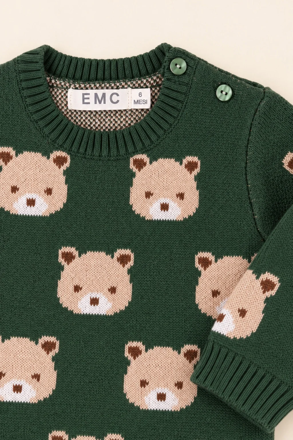 Maglione con orsetti jacquard - Image 2