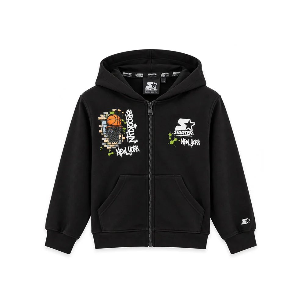 Felpa full zip Brooklyn Hoops Street Art - Immagine 1