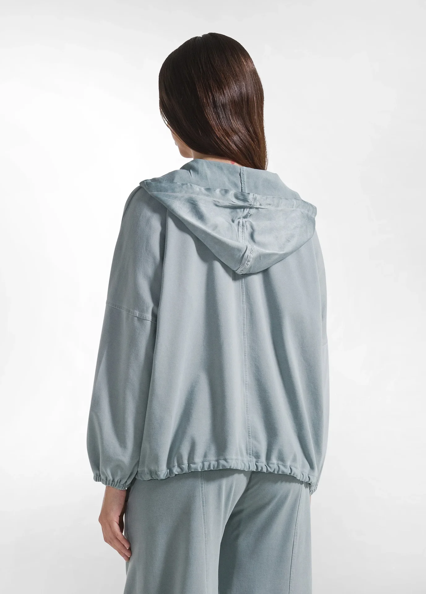 Felpa Con Cappuccio Con Dettagli In Satin Effetto - Immagine 2