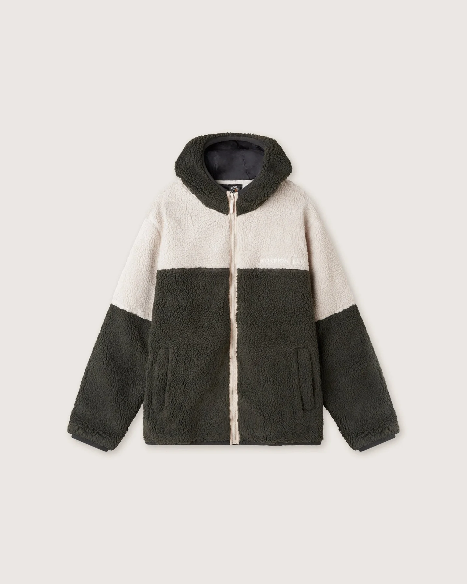 Giacca teddy con cappuccio e zip - Image 1