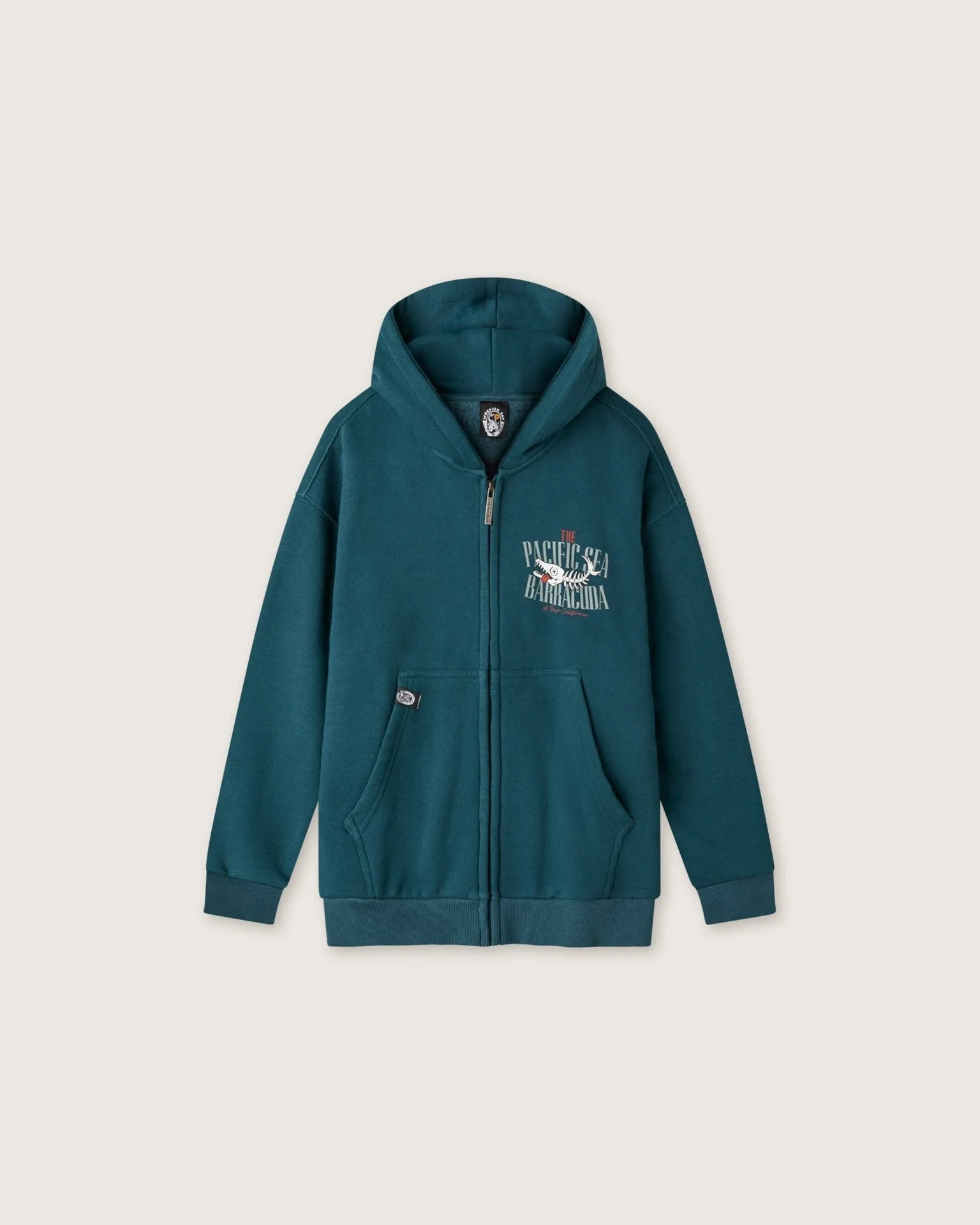 Felpa con cappuccio e zip luminescente Barracuda - Immagine 1