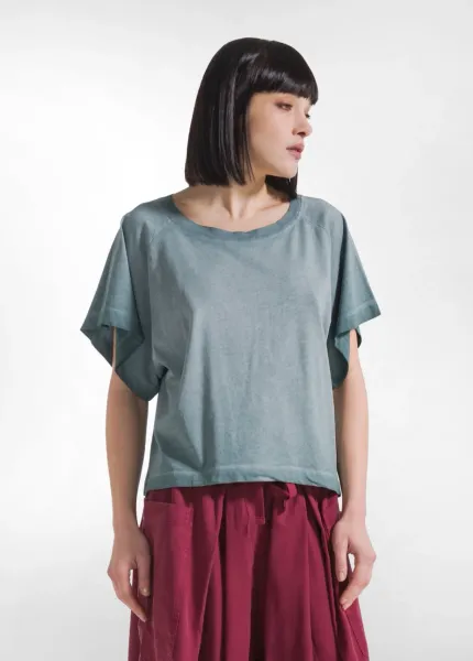 T-shirt effetto sfumato in cotone organico