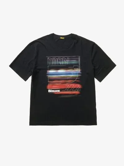 T-shirt stampa scie multicolor wait - Image 1