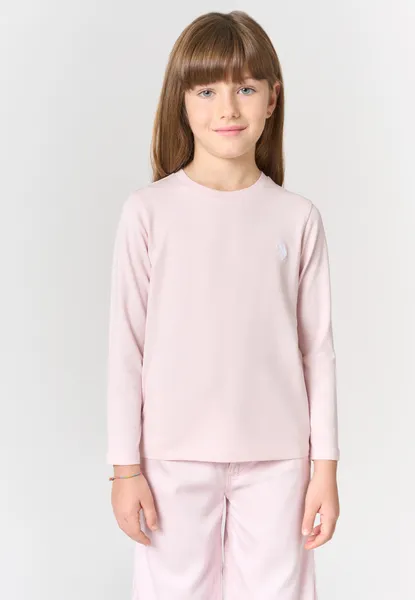 T-shirt a maniche lunghe in cotone elasticizzato