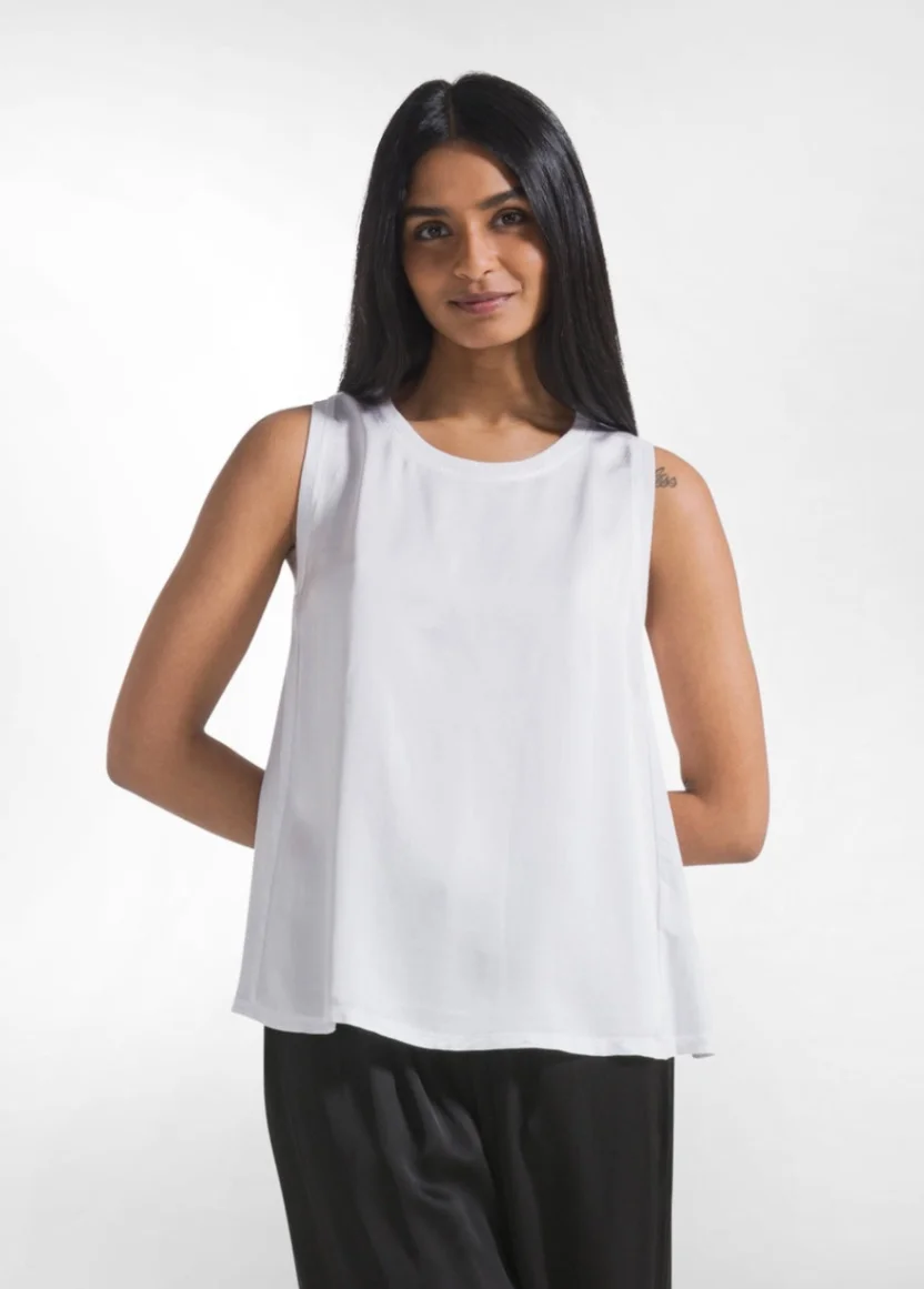TOP IN SATIN CON DETTAGLIO ARRICCIATO - Immagine 1