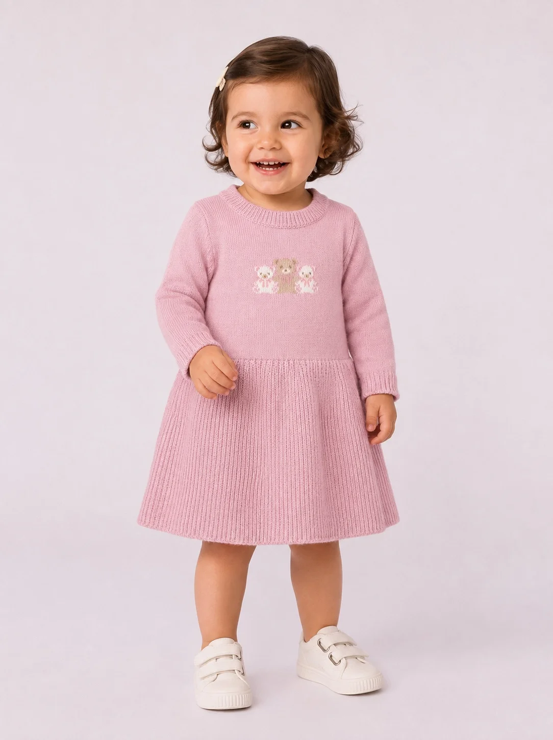 Vestitino in maglia con tre orsetti - Image 2