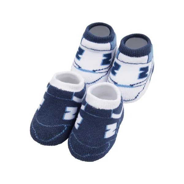 Set 2 paia di calzini per neonato con logo